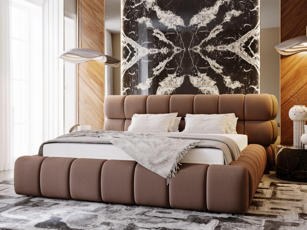 wohnli-moebel-suche-800001002407-1 POLSTERBETT Mellow 160x200 Braun Textil Graingold Möbel > Betten > Polsterbetten Braun