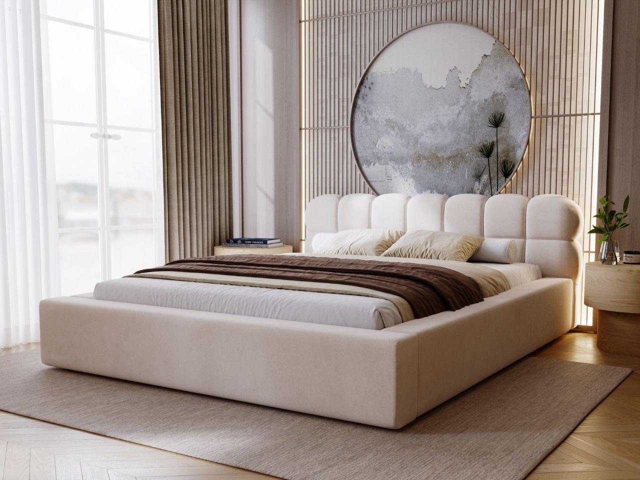 wohnli-moebel-suche-800001002471-1 POLSTERBETT Plaza 140x200 Beige Textil Graingold Möbel > Betten > Polsterbetten Beige