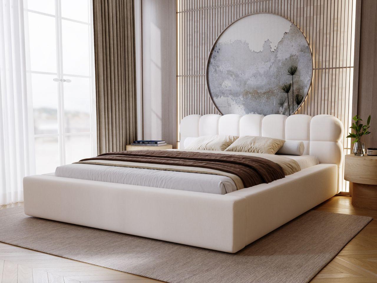 POLSTERBETT Plaza 160x200 Creme Textil Graingold Möbel > Betten > Polsterbetten Weiß
