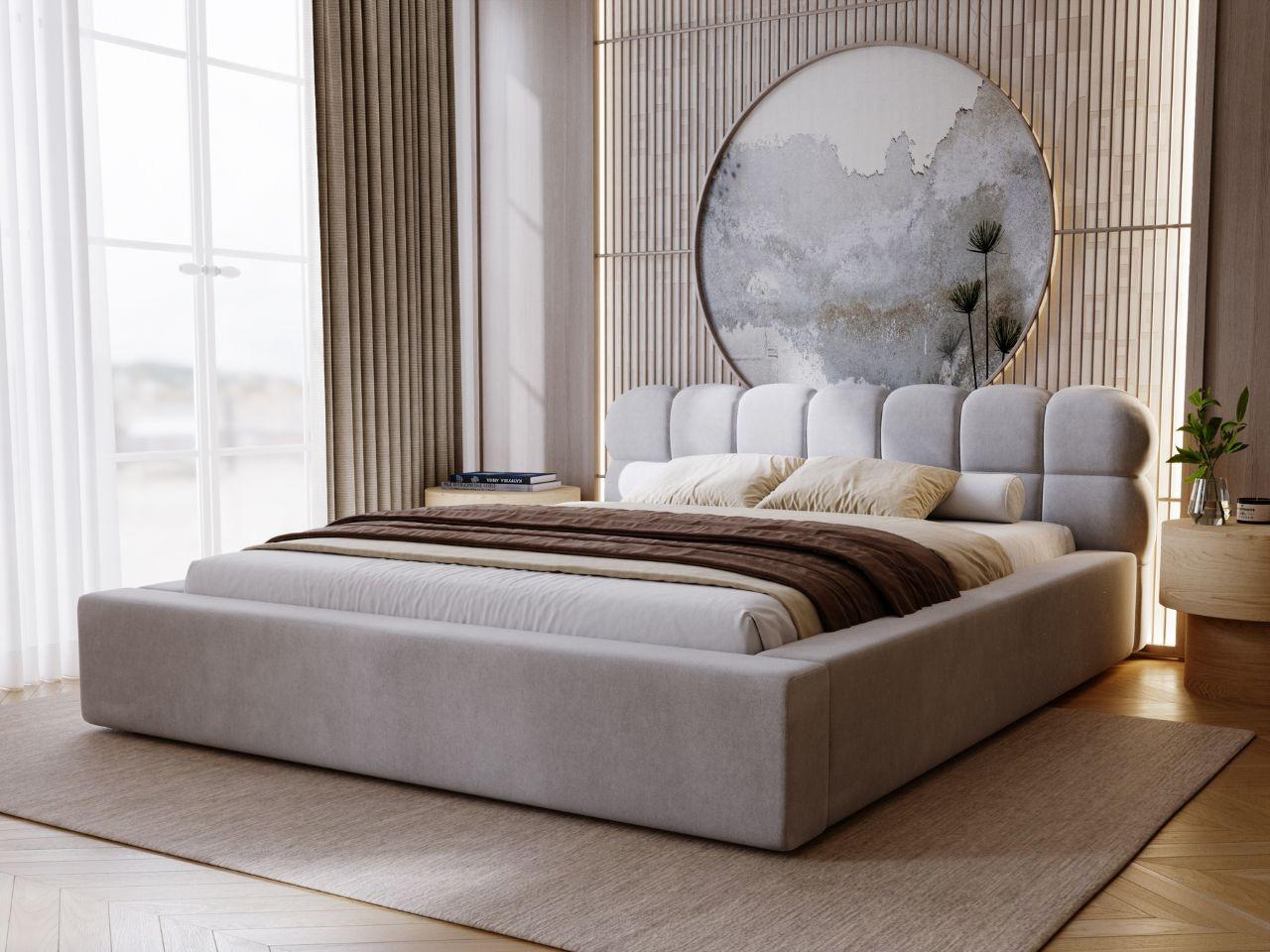 wohnli-moebel-suche-800001002494-1 POLSTERBETT Plaza 160x200 Grau Textil Graingold Möbel > Betten > Polsterbetten Grau