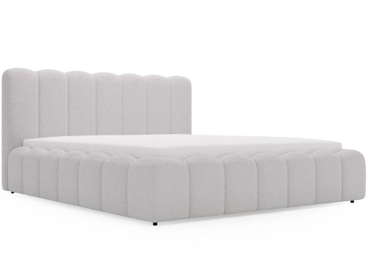 wohnli-moebel-suche-800001002520 Wohnli Möbelsuche - POLSTERBETT Smile 180x200 Bouclé-Stoff Hellgrau