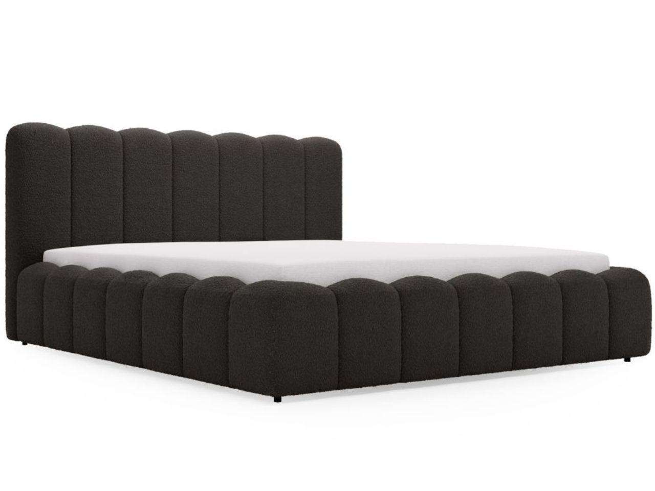 wohnli-moebel-suche-800001002532 Wohnli Möbelsuche - POLSTERBETT Smile 200x200 Bouclé-Stoff Schwarz