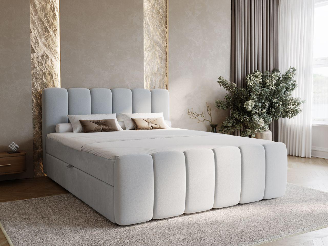 wohnli-moebel-suche-800001004536-1 BOXBETT Cloud 200x200 Hellgrau Textil Graingold Möbel > Betten > Boxspringbetten Grau