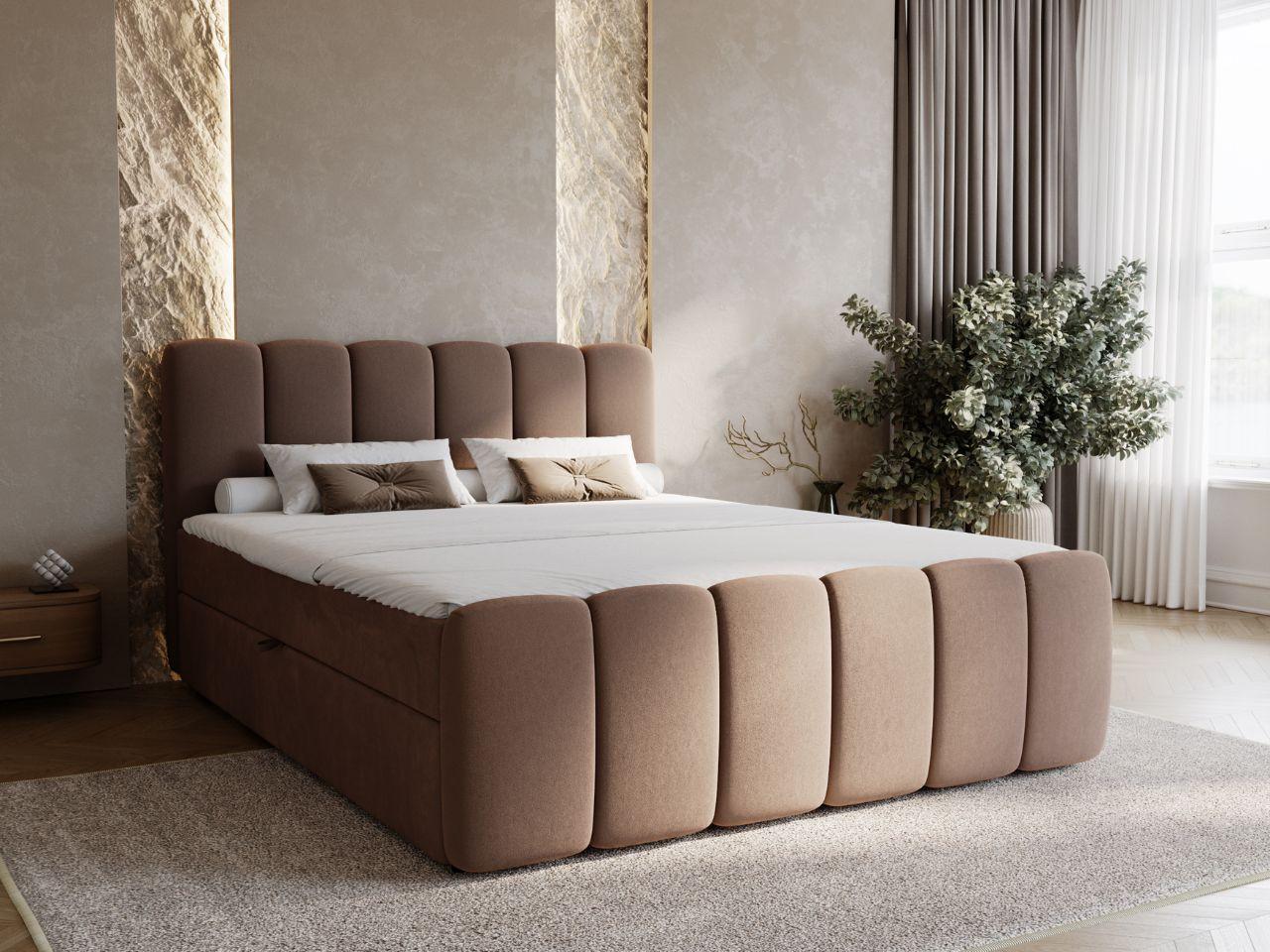 wohnli-moebel-suche-800001004541-1 BOXBETT Cloud 180x200 Braun Textil Graingold Möbel > Betten > Boxspringbetten Braun