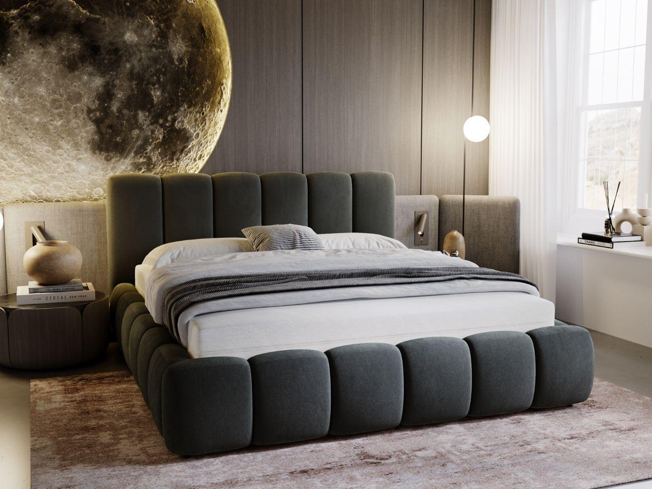 wohnli-moebel-suche-800001004564-1 POLSTERBETT Cloud 200x200 Dunkelgrau Textil Graingold Möbel > Betten > Polsterbetten Grau