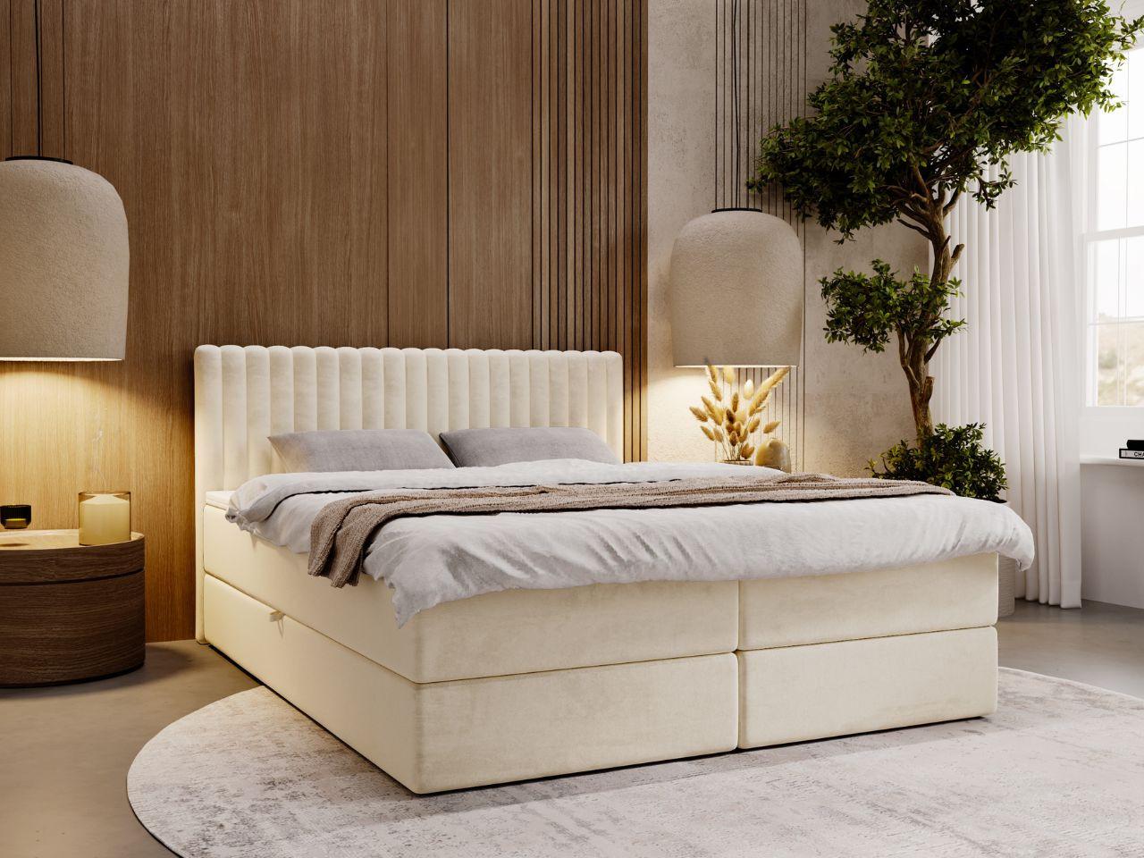 wohnli-moebel-suche-800001004619-1 BOXBETT Marbella 200x200 Beige Textil Graingold Möbel > Betten > Boxspringbetten Beige