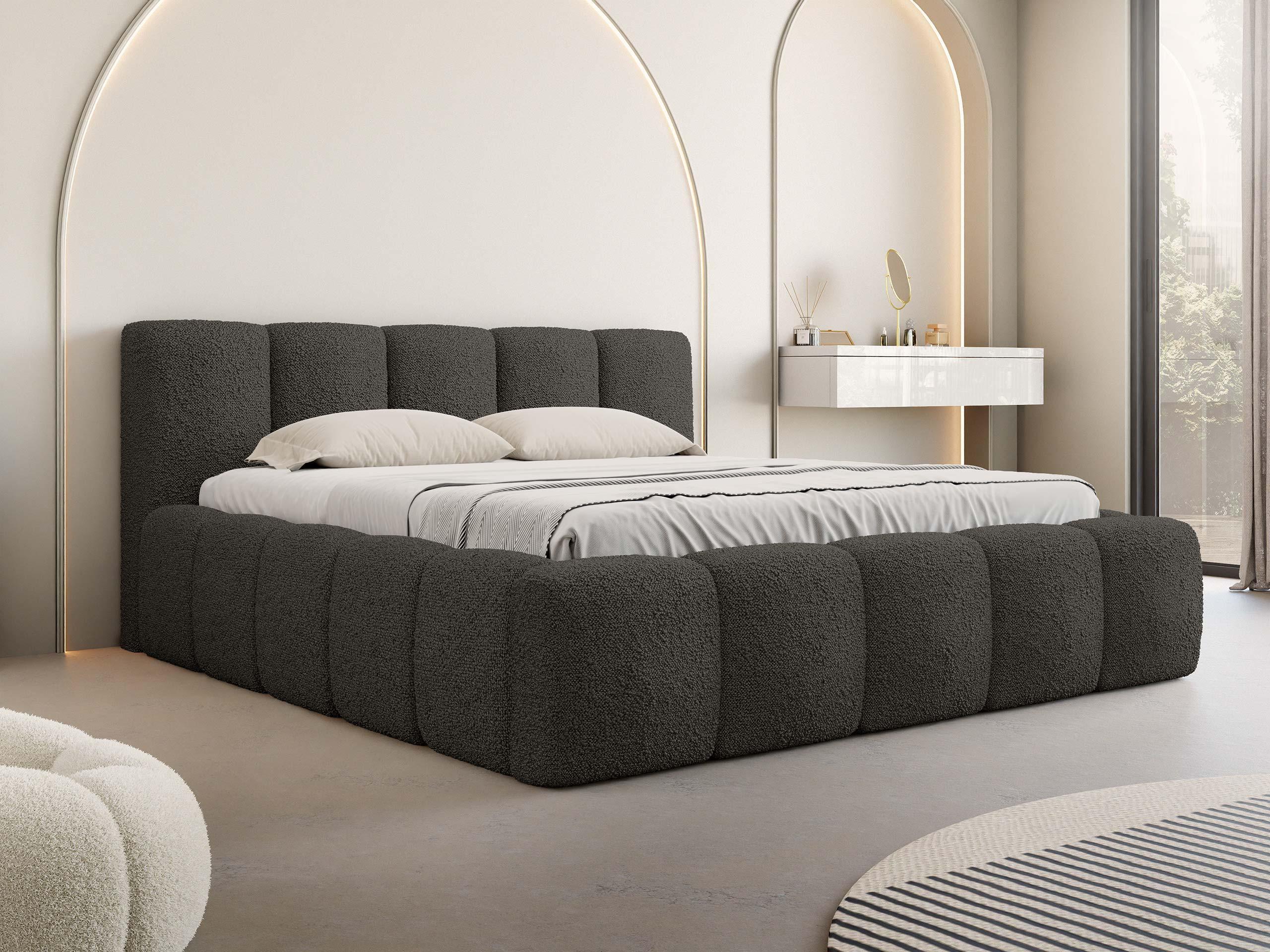 POLSTERBETT Kevson Boucle Textil MIRJAN24 Möbel > Betten > Polsterbetten Grau
