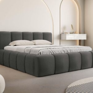wohnli-moebel-suche-800001011435-1 POLSTERBETT Kevson Textil MIRJAN24 Möbel > Betten > Polsterbetten Grau