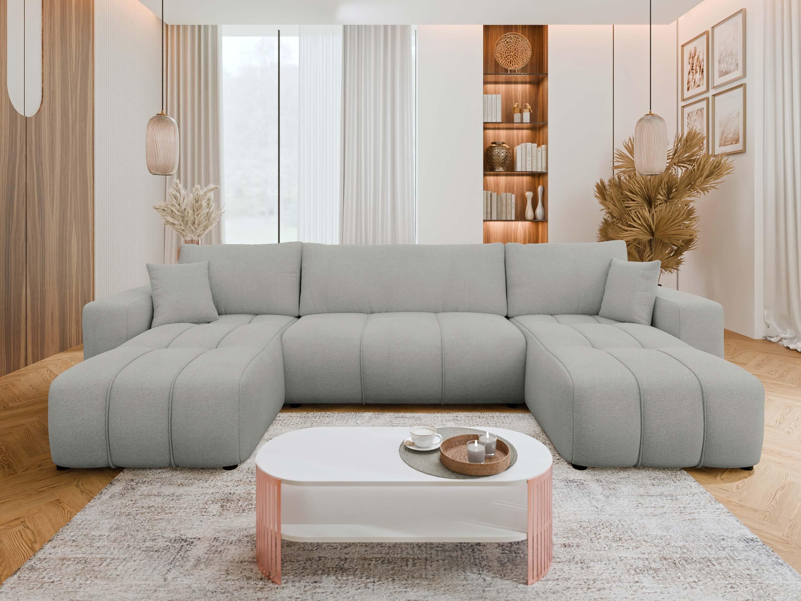 WOHNLANDSCHAFT Furyn U Textil MIRJAN24 Möbel > Sofas & Couches > Wohnlandschaften > Wohnlandschaften U-Form Grau