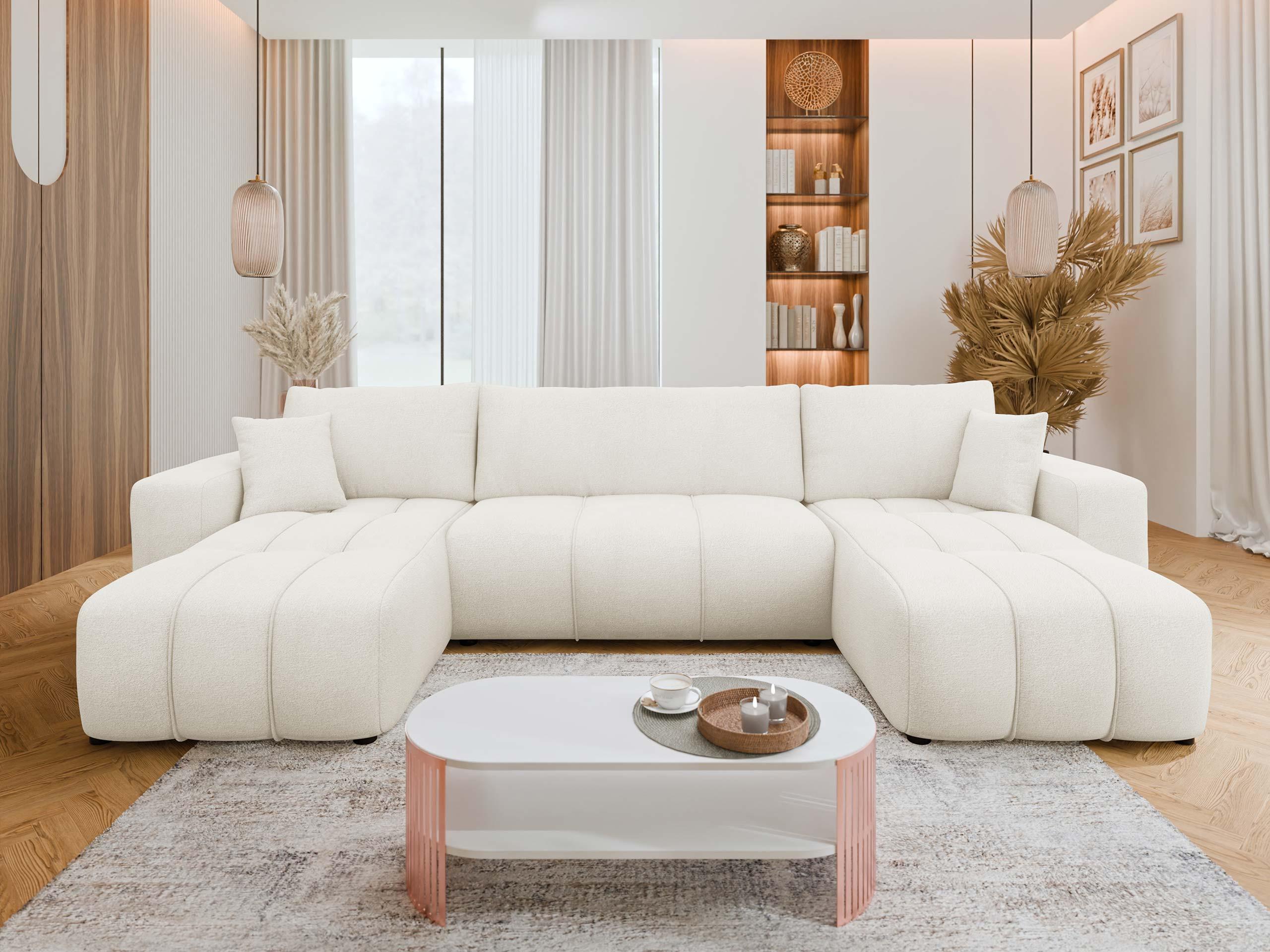 WOHNLANDSCHAFT Furyn U Textil MIRJAN24 Möbel > Sofas & Couches > Wohnlandschaften > Wohnlandschaften U-Form Weiß