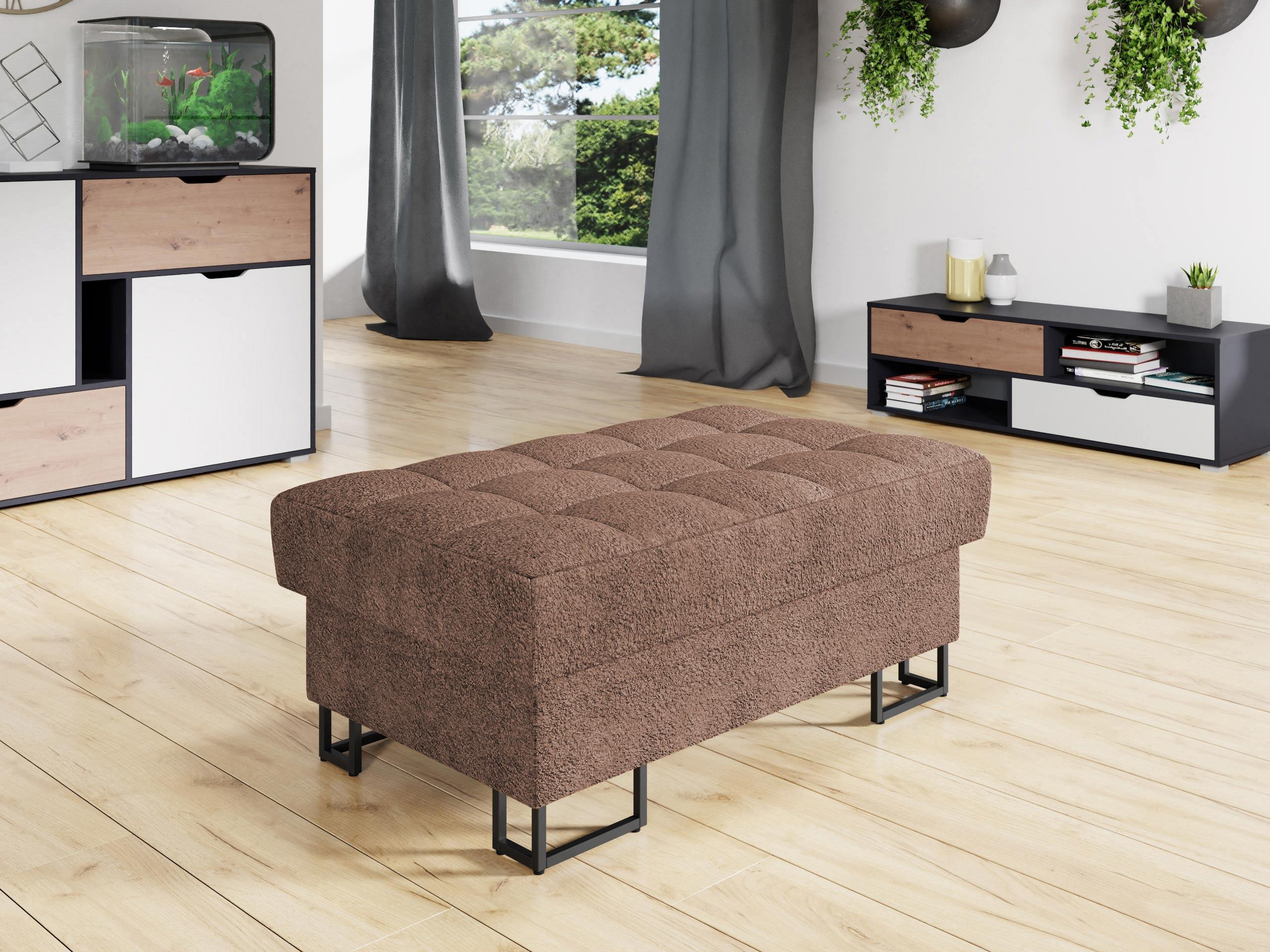 POLSTERHOCKER Laris Textil MIRJAN24 Möbel > Sessel > Hocker Braun