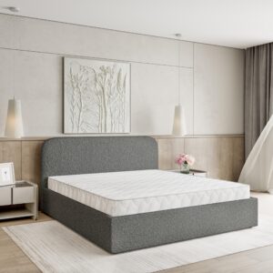 wohnli-moebel-suche-800001012276-1 POLSTERBETT RENIVE 160x200 cm mit Bettkästen - Grau Holz MASSENO Möbel > Betten > Polsterbetten Grau