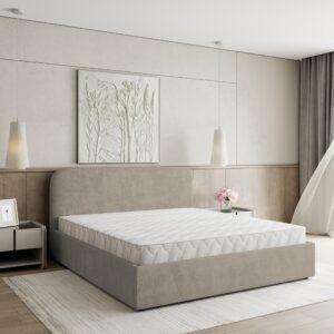 wohnli-moebel-suche-800001012318-1 POLSTERBETT RENIVE 160x200 cm mit Bettkästen - Beige Holz MASSENO Möbel > Betten > Polsterbetten Beige