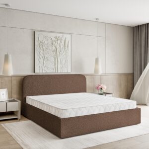 POLSTERBETT RENIVE 180x200 cm mit Bettkästen - Braun Holz MASSENO Möbel > Betten > Polsterbetten Braun