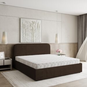 wohnli-moebel-suche-800001012398-1 POLSTERBETT RENIVE 180x200 cm mit Bettkästen - Braun Holz MASSENO Möbel > Betten > Polsterbetten Braun