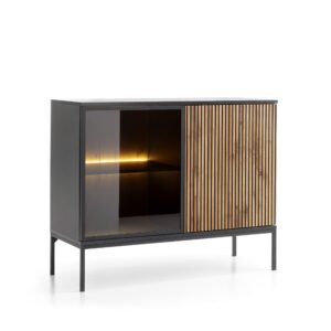wohnli-moebel-suche-800001012404 Wohnli Möbelsuche - KOMMODE SENTIERO 104/83/39 cm mit LED 2 Türen Schwarz