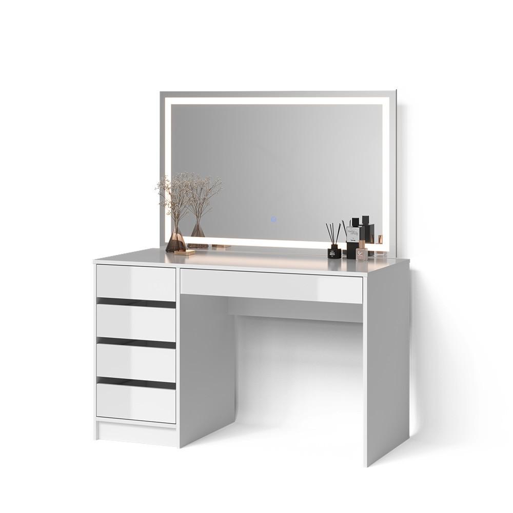 Wohnli Möbelsuche - SCHMINKTISCH Imola Weiß 120 cm mit LED Beleuchtung