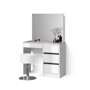 wohnli-moebel-suche-800001014288 Wohnli Möbelsuche - SCHMINKTISCH-SET Imola Weiß 90 cm mit Hocker