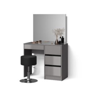 wohnli-moebel-suche-800001014306 Wohnli Möbelsuche - SCHMINKTISCH-SET Imola Grau 90 cm mit Hocker