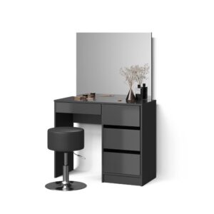 wohnli-moebel-suche-800001014312 Wohnli Möbelsuche - SCHMINKTISCH-SET Imola Anthrazit 90 cm mit Hocker