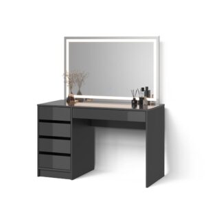 wohnli-moebel-suche-800001014318 Wohnli Möbelsuche - SCHMINKTISCH Imola Anthrazit 120 cm mit LED-Spiegel