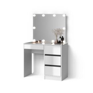 wohnli-moebel-suche-800001014331 Wohnli Möbelsuche - SCHMINKTISCH Imola Weiß 90 cm mit LED Beleuchtung
