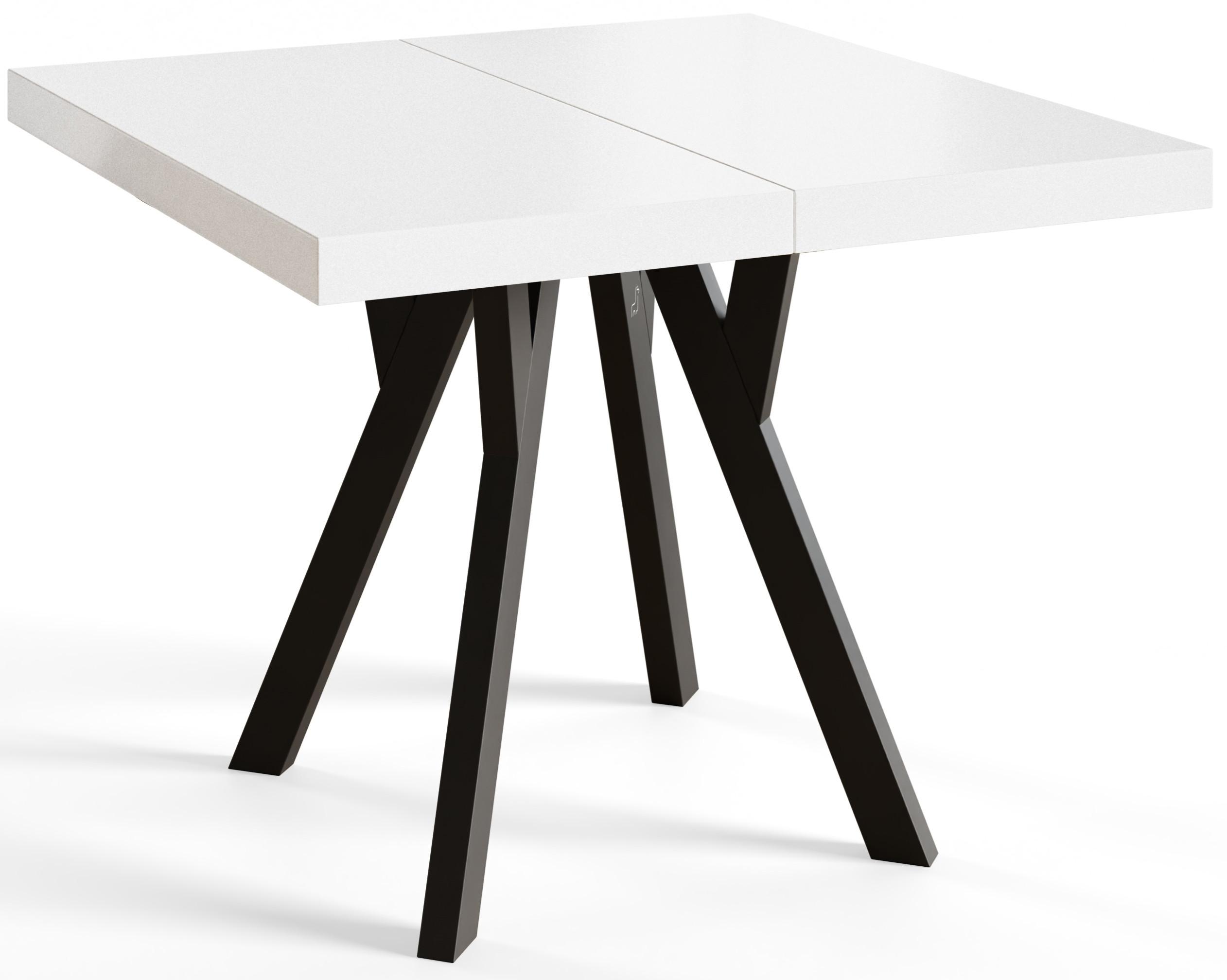 wohnli-moebel-suche-800001015376 Wohnli Möbelsuche - QUADRATISCHER Esstisch ausziehbar – Moderner Wohnzimmertisch und Küchentisch – Tisch mit Holzbeinen
