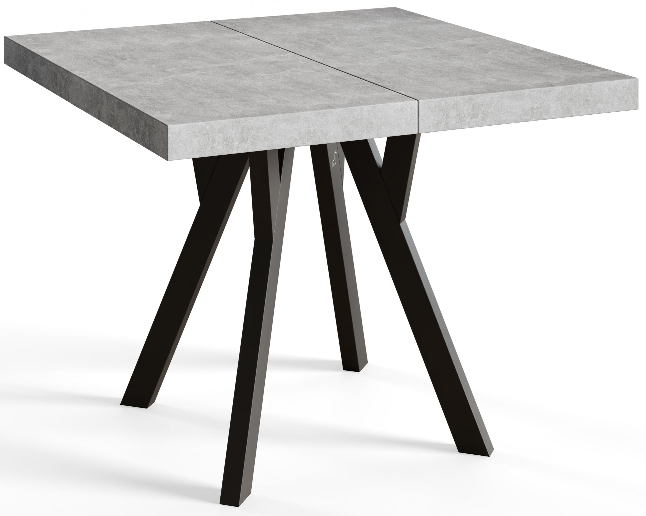 wohnli-moebel-suche-800001015414 Wohnli Möbelsuche - QUADRATISCHER Esstisch ausziehbar – Moderner Wohnzimmertisch und Küchentisch – Tisch mit Holzbeinen