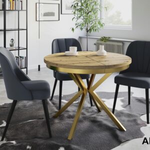 wohnli-moebel-suche-800001017027-1 ausziehbarer Tisch Durchmesser: 90 cm/170 cm