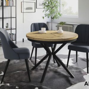 wohnli-moebel-suche-800001017985-1 ausziehbarer Tisch Durchmesser: 90 cm/170 cm