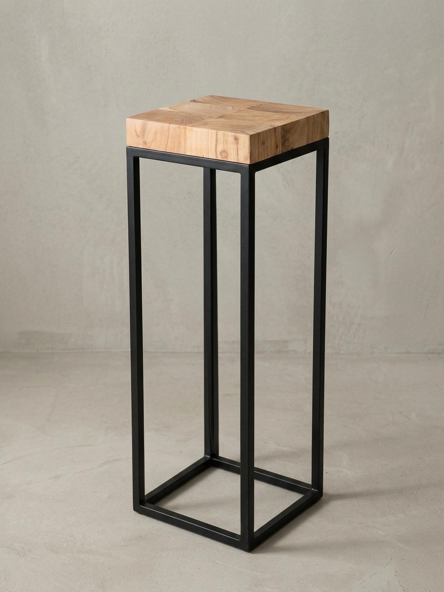 BEISTELLTISCH – Akazie Metall Natur 30x97x30 cm Metall KADIMA DESIGN Möbel > Tische > Beistelltische Braun