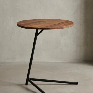 wohnli-moebel-suche-800001018623-1 BEISTELLTISCH – Massivholz Metall 40x46x40 cm Industrial Metall KADIMA DESIGN Möbel > Tische > Beistelltische Braun