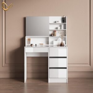 wohnli-moebel-suche-800001019813-1 SCHMINKTISCH Imola Weiß 90 cm mit Spiegel Holzwerkstoff Livinity® Möbel > Tische > Schminktische Weiß