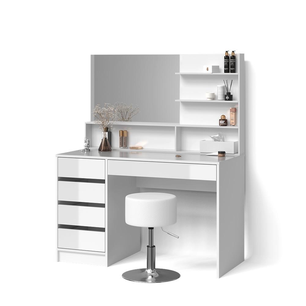 Wohnli Möbelsuche - SCHMINKTISCH Imola Weiß 145 cm mit Hocker