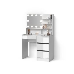 Wohnli Möbelsuche - SCHMINKTISCH Imola Weiß 90 cm mit LED Beleuchtung