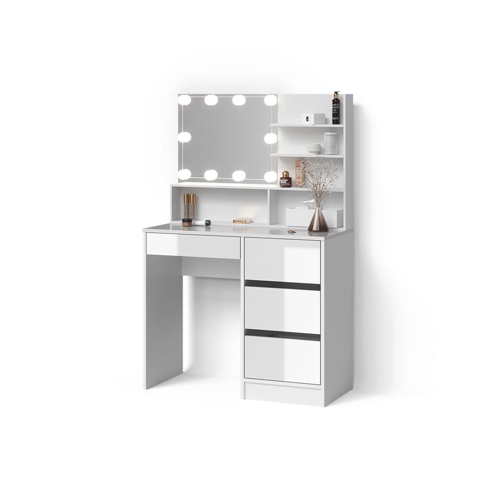 Wohnli Möbelsuche - SCHMINKTISCH Imola Weiß 90 cm mit LED Beleuchtung