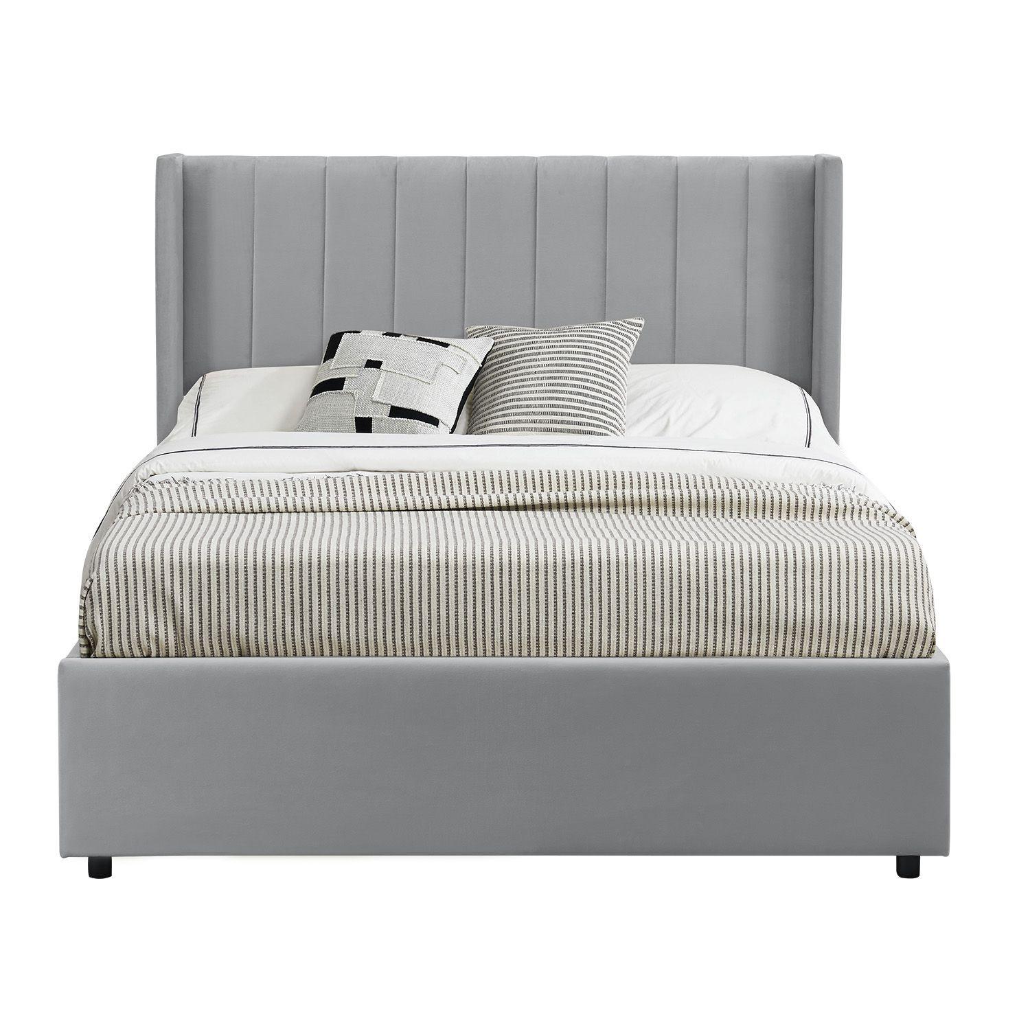 wohnli-moebel-suche-800001022506 Wohnli Möbelsuche - POLSTERBETT Savona mit Matratze 120 x 200 cm hellgrau