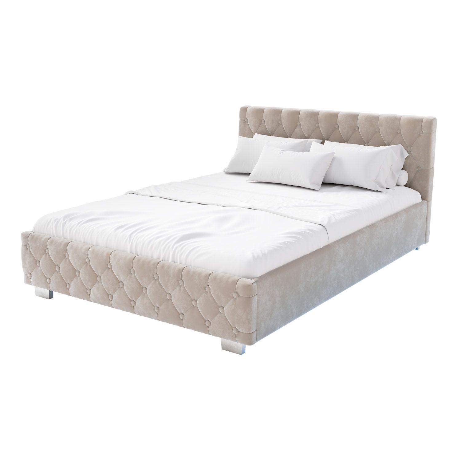 wohnli-moebel-suche-800001022548 Wohnli Möbelsuche - POLSTERBETT Nizza Beige 140x200 cm mit Matratze
