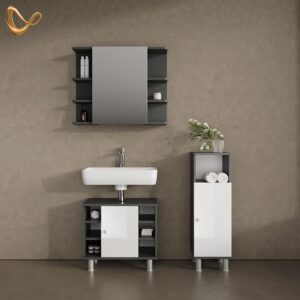 MIDISCHRANK Fucino Anthrazit 30 x 95 cm Holzwerkstoff Livinity® Möbel > Schränke > Badezimmerschränke Anthrazit