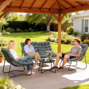 wohnli-moebel-suche-800001025858-1 GARTENMÖBEL-SET 4 Personen Grau Metall Outsunny Garten & Outdoor > Gartenmöbel > Gartenmöbel-Sets Grau