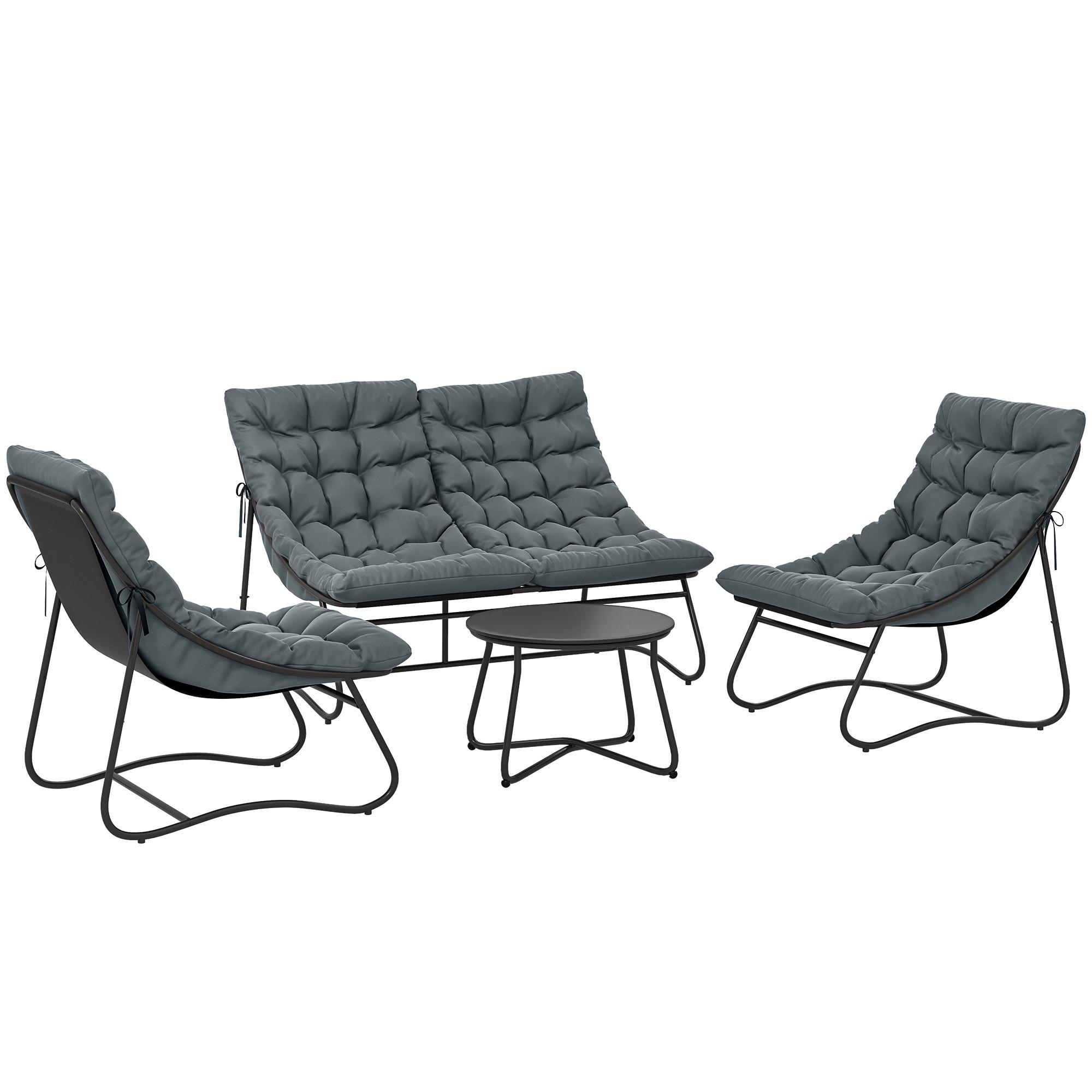 wohnli-moebel-suche-800001025858 Wohnli Möbelsuche - GARTENMÖBEL-SET 4 Personen Grau