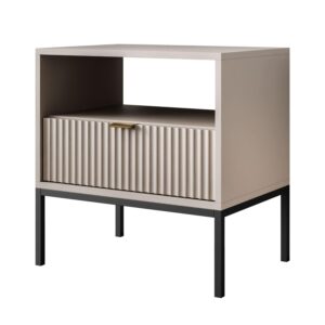 wohnli-moebel-suche-800001026666-1 NACHTTISCH CORTADO S54 KASCHMIR Holzwerkstoff Lookway Möbel > Kommoden & Schubladenschränke > Nachttische Beige