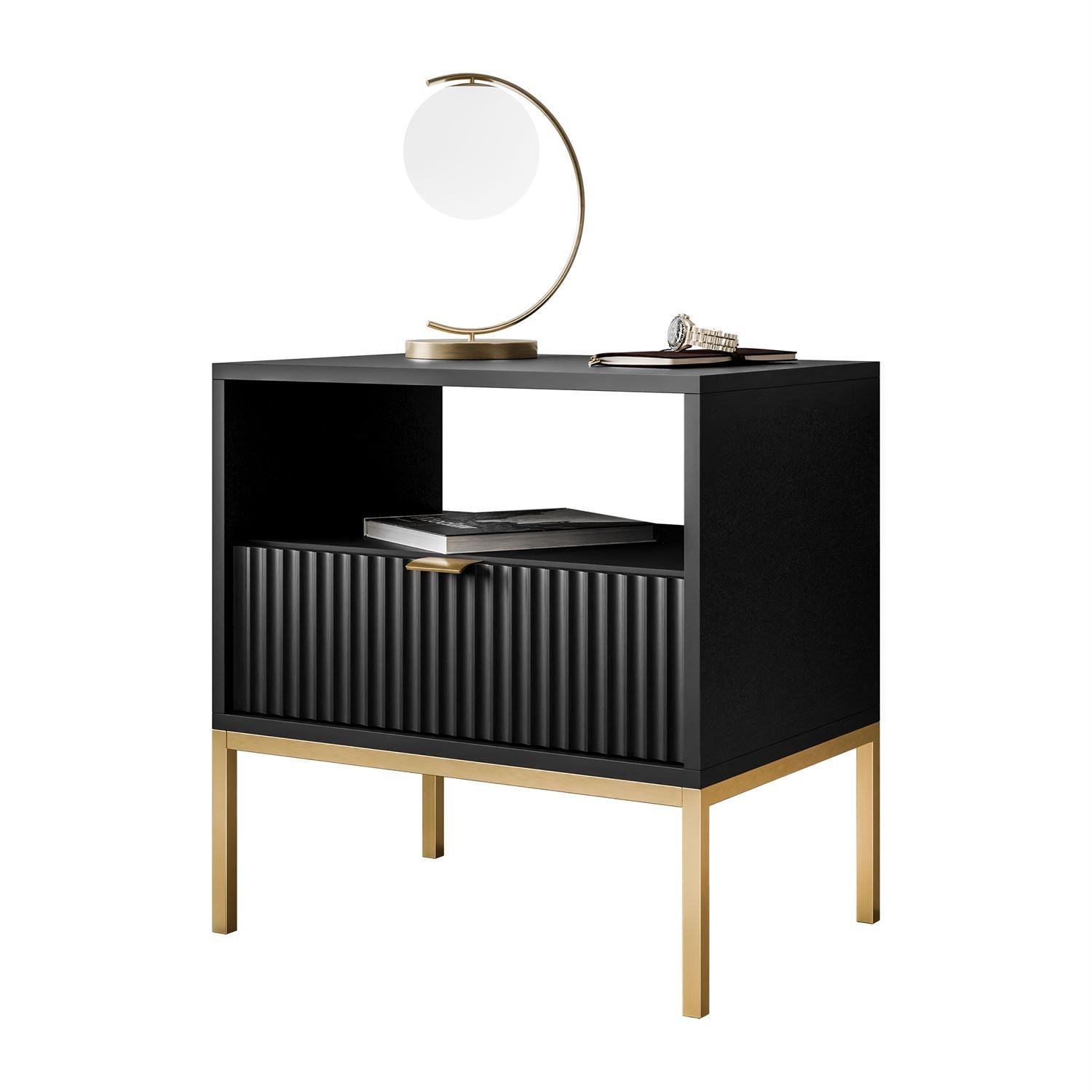 wohnli-moebel-suche-800001026674 Wohnli Möbelsuche - NACHTTISCH CORTADO GOLD S54 SCHWARZ