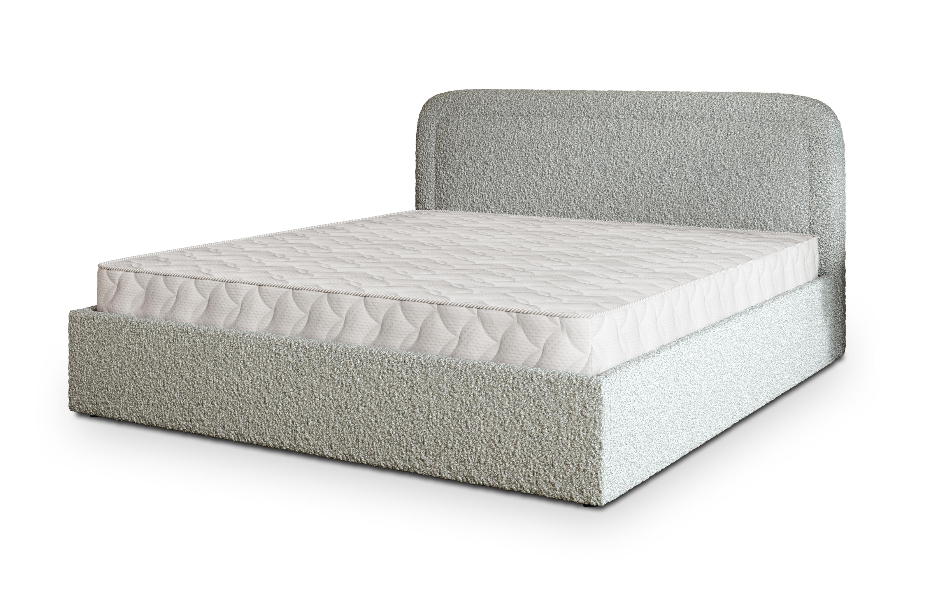 Wohnli Möbelsuche - POLSTERBETT BENIRA Q 140x200 cm mit Bettkästen - Hellgrau