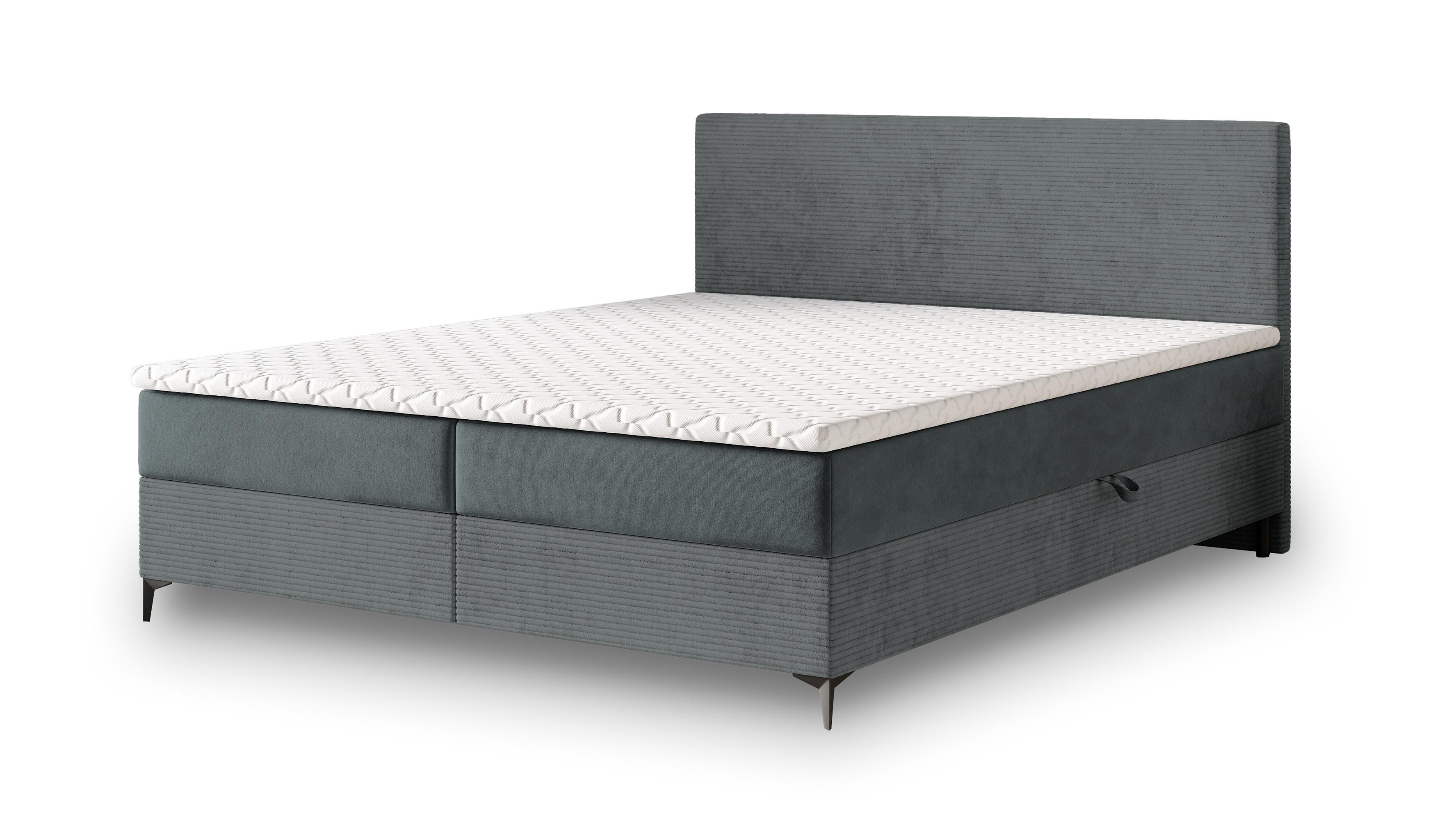 wohnli-moebel-suche-800001027733 Wohnli Möbelsuche - BOXBETT TORREL 160x200 cm mit Matratze und Topper - Grau