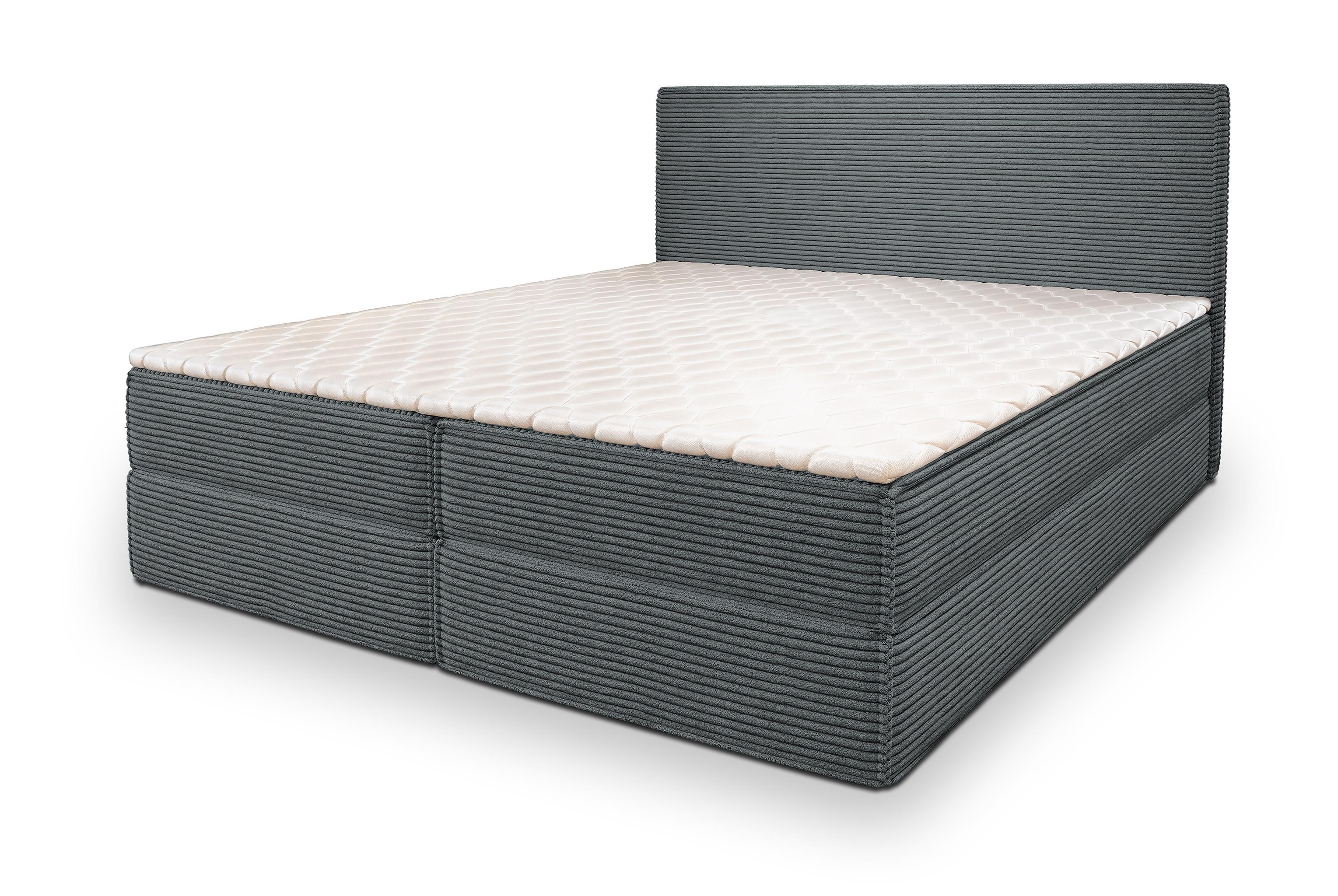 wohnli-moebel-suche-800001027785 Wohnli Möbelsuche - BOXBETT PELLIO 180x200 cm mit Matratze und Topper - Grau