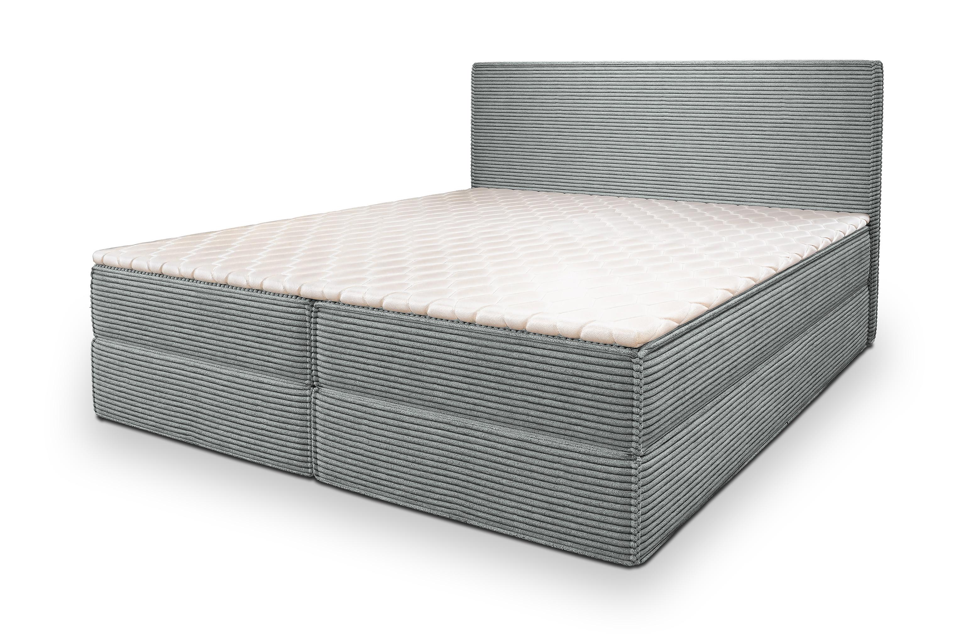 wohnli-moebel-suche-800001027788 Wohnli Möbelsuche - BOXBETT PELLIO 160x200 cm mit Matratze und Topper - Hellgrau