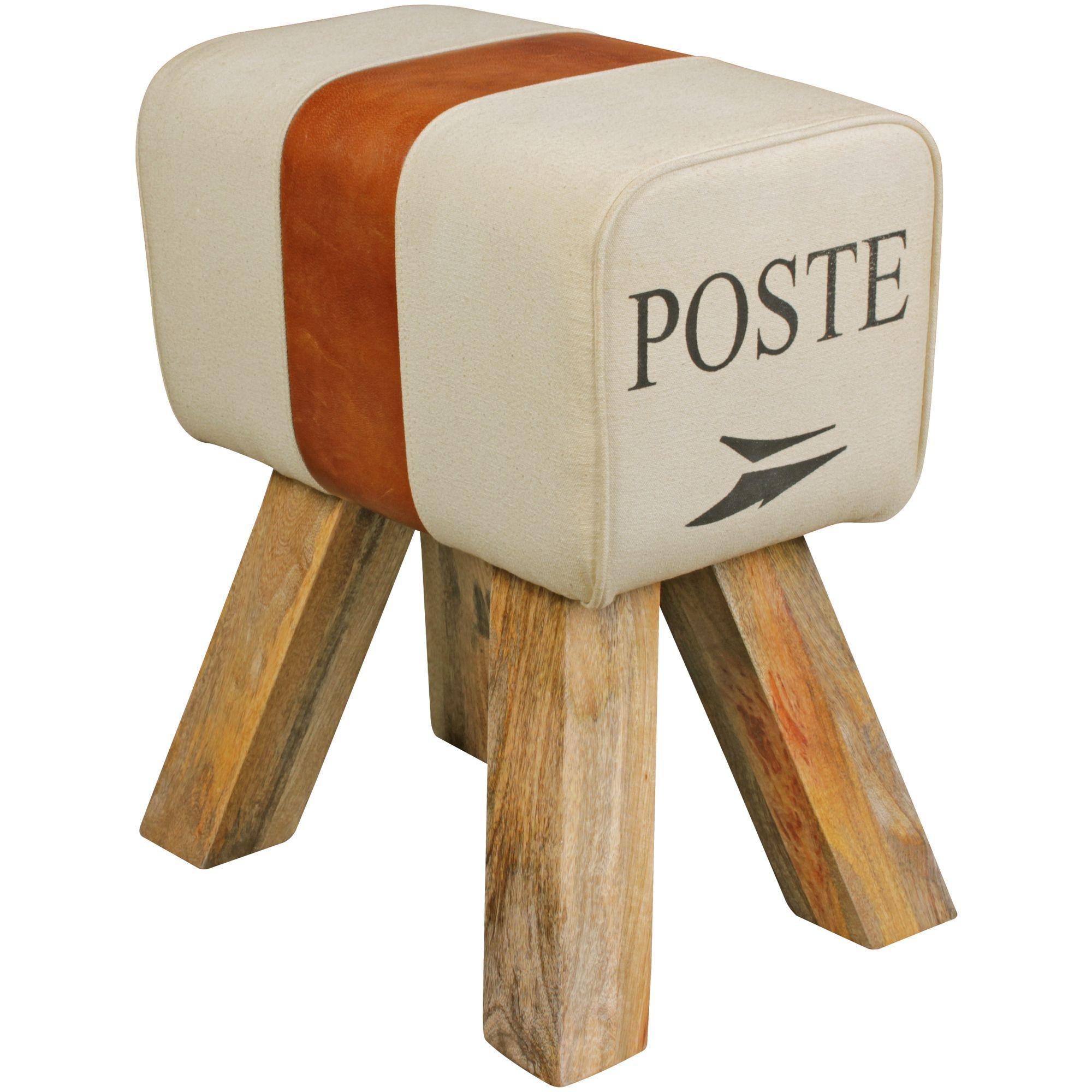 Wohnli Möbelsuche - SITZHOCKER Retro Landhaus Holzbeine