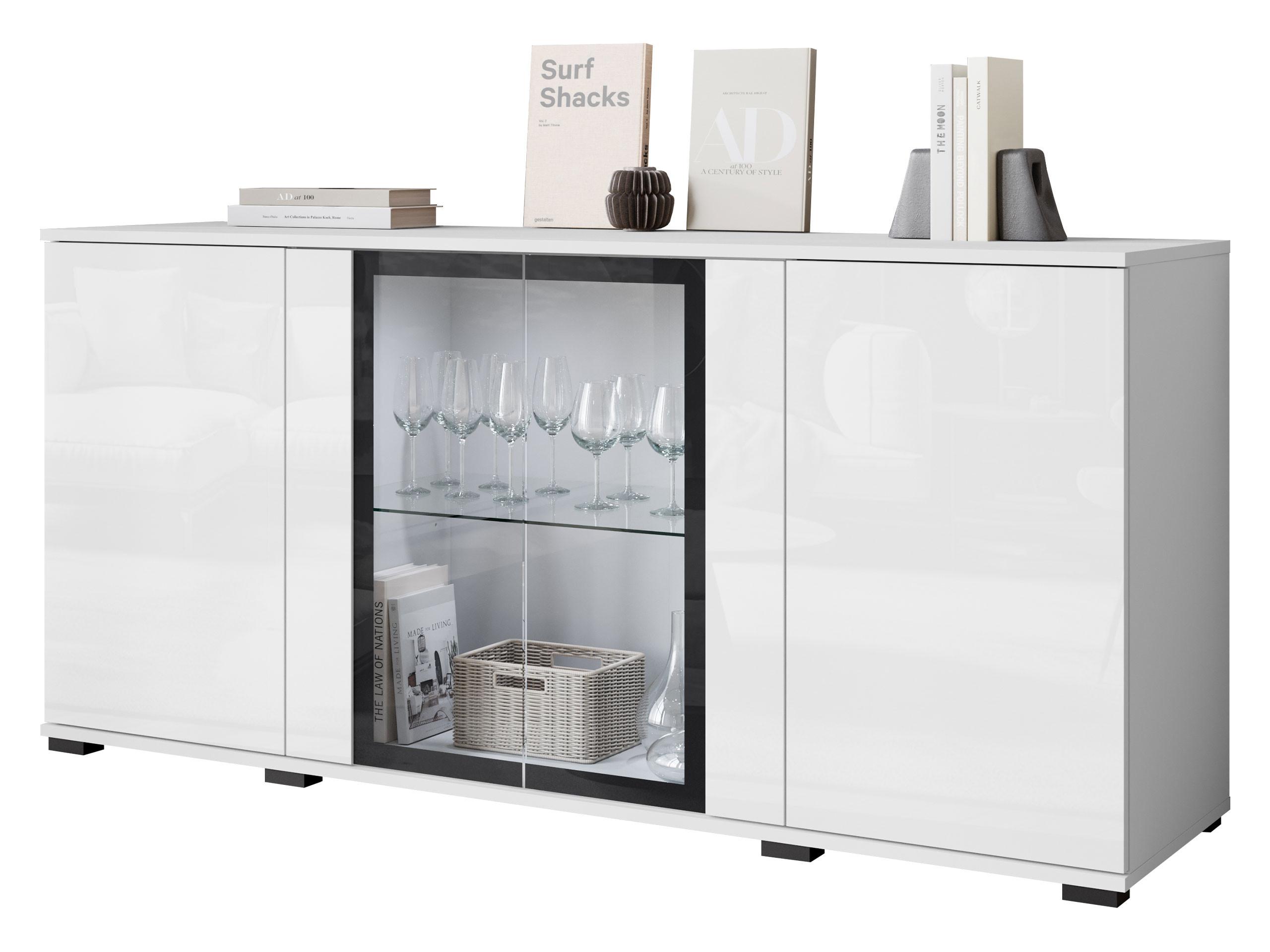 Wohnli Möbelsuche - KOMMODE Caro SB 154 4D mit weißer LED Beleuchtung