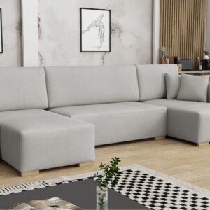 WOHNLANDSCHAFT Como U Textil MIRJAN24 Möbel > Sofas & Couches > Wohnlandschaften > Wohnlandschaften U-Form Grau